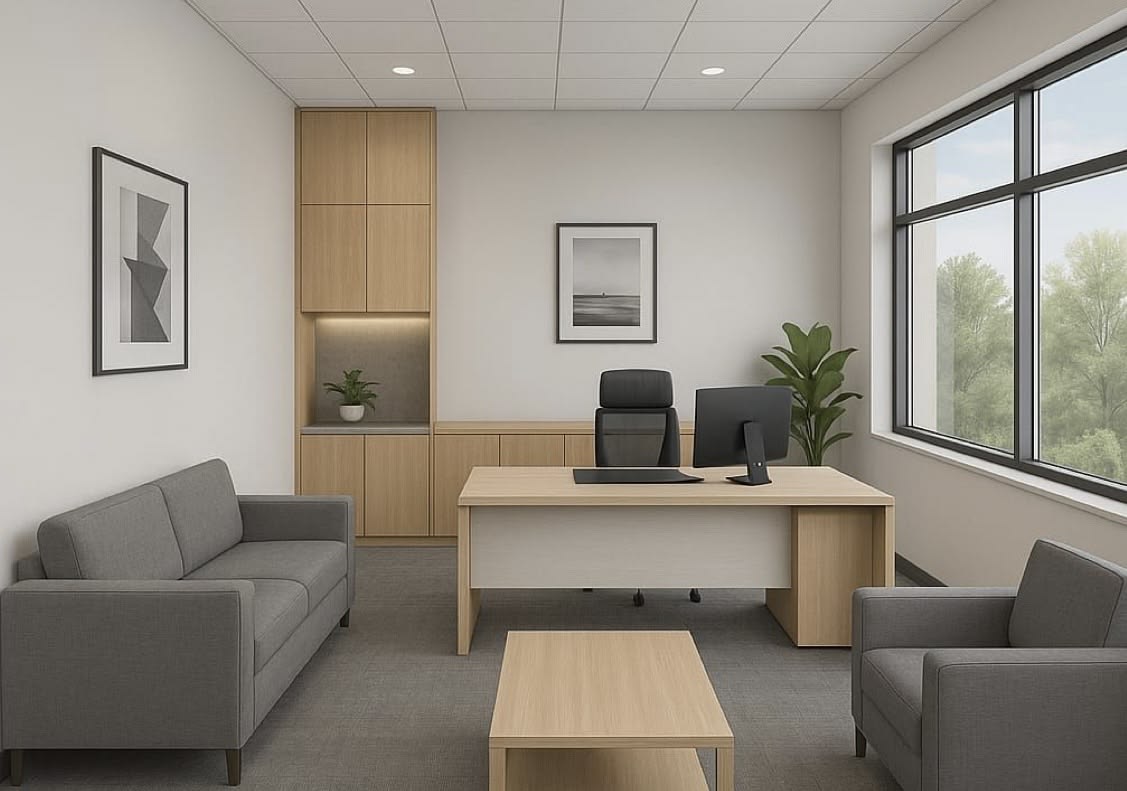 Modern MD Chamber with Private VIP Leather Sofa Meeting Lounge #58